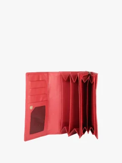 Jaguar Portafoglio rettangolare in pelle da donna - rosso