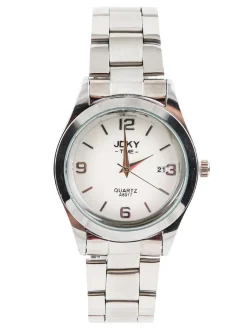 Jcky Orologio da polso con cinturino in acciaio