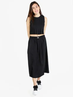 Jeans Louise Francoise Gonna donna midi a vita alta con cintura in vita