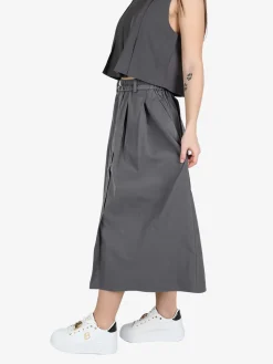 Jeans Louise Francoise Gonna donna midi a vita alta con cintura in vita