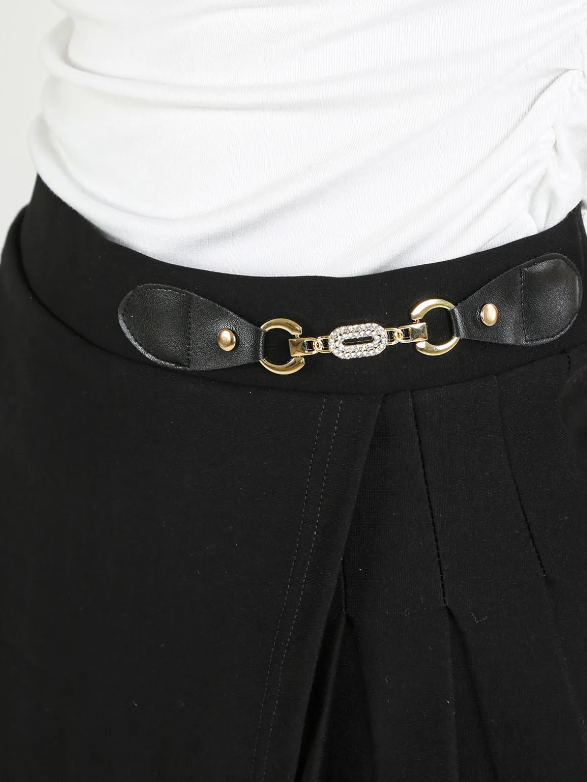 Jeans Louise Francoise Gonna a pantalone con dettaglio strass - nero