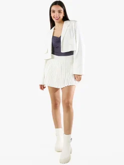 Jeans Louise Francoise Gonna a pantalone da donna plissettato - bianco