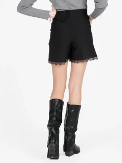 Jeans Louise Francoise Shorts donna con cintura e pizzo