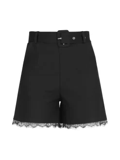Jeans Louise Francoise Shorts donna con cintura e pizzo