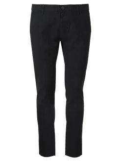 Jeans Yesed Pantaloni casual da uomo slim fit in cotone con stampa principe di galles - nero