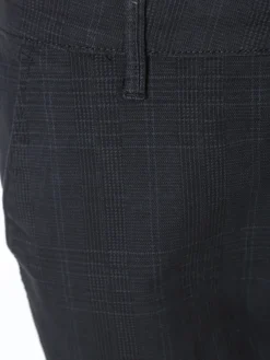 Jeans Yesed Pantaloni casual da uomo slim fit in cotone con stampa principe di galles - nero
