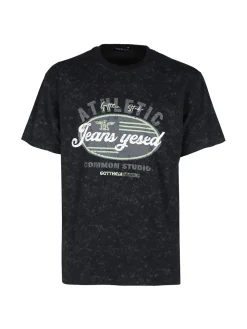 Jeans Yesed T-shirt girocollo da uomo in cotone con stampa