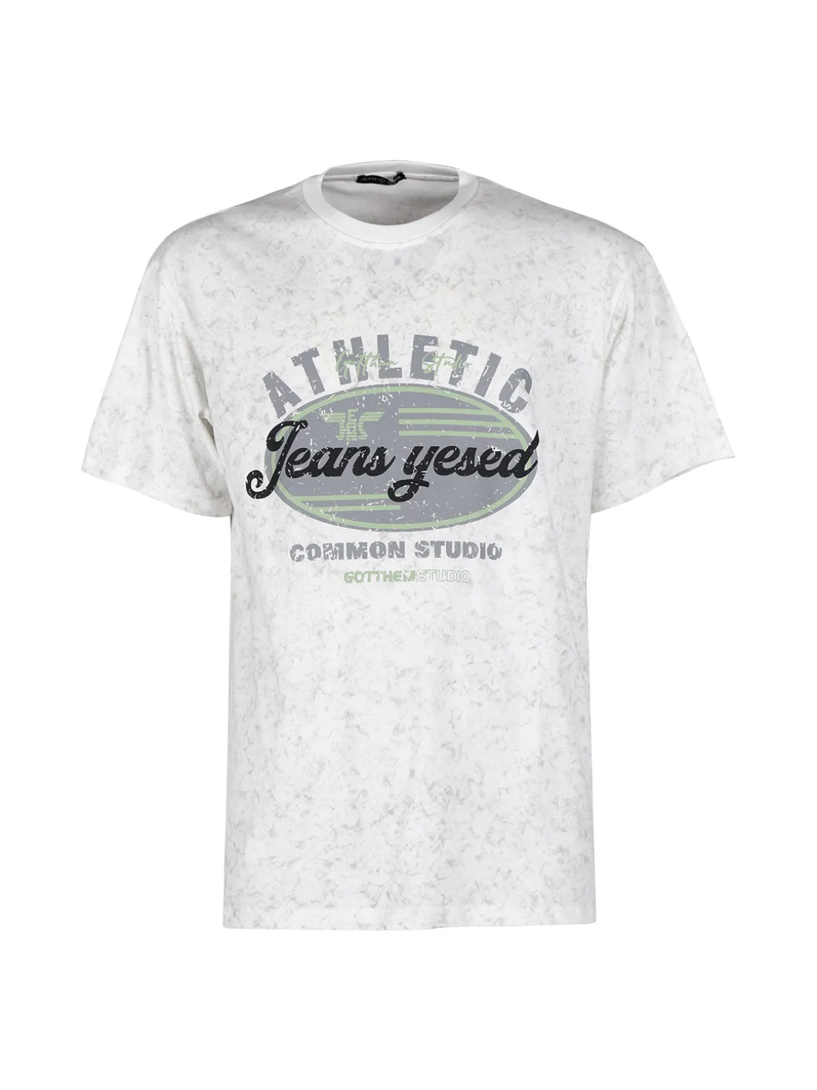 Jeans Yesed T-shirt girocollo da uomo in cotone con stampa