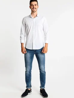 J.E. Mc Collum Camicia bianca a maniche lunghe classic fit