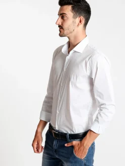 J.E. Mc Collum Camicia bianca a maniche lunghe classic fit