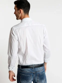 J.E. Mc Collum Camicia bianca a maniche lunghe classic fit