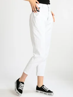 Jessy'S Chic Jeans bianco donna con cavallo basso