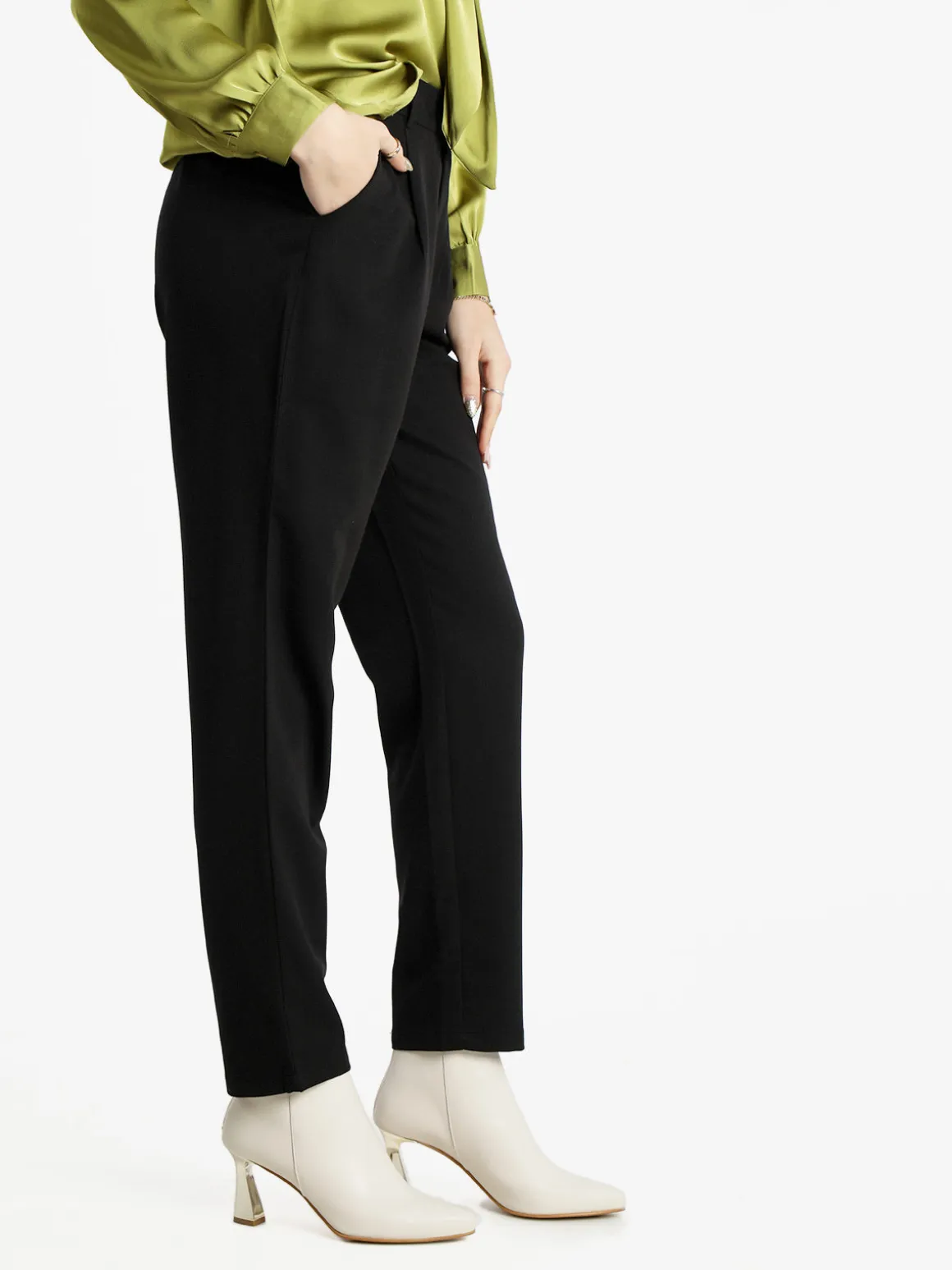 Jmzy Orignal Design Pantaloni donna a vita alta gamba dritta