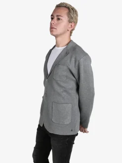 Johnny Looper Blazer da uomo in maglia con bottoni