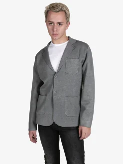 Johnny Looper Blazer da uomo in maglia con bottoni
