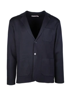 Johnny Looper Blazer da uomo in maglia con bottoni