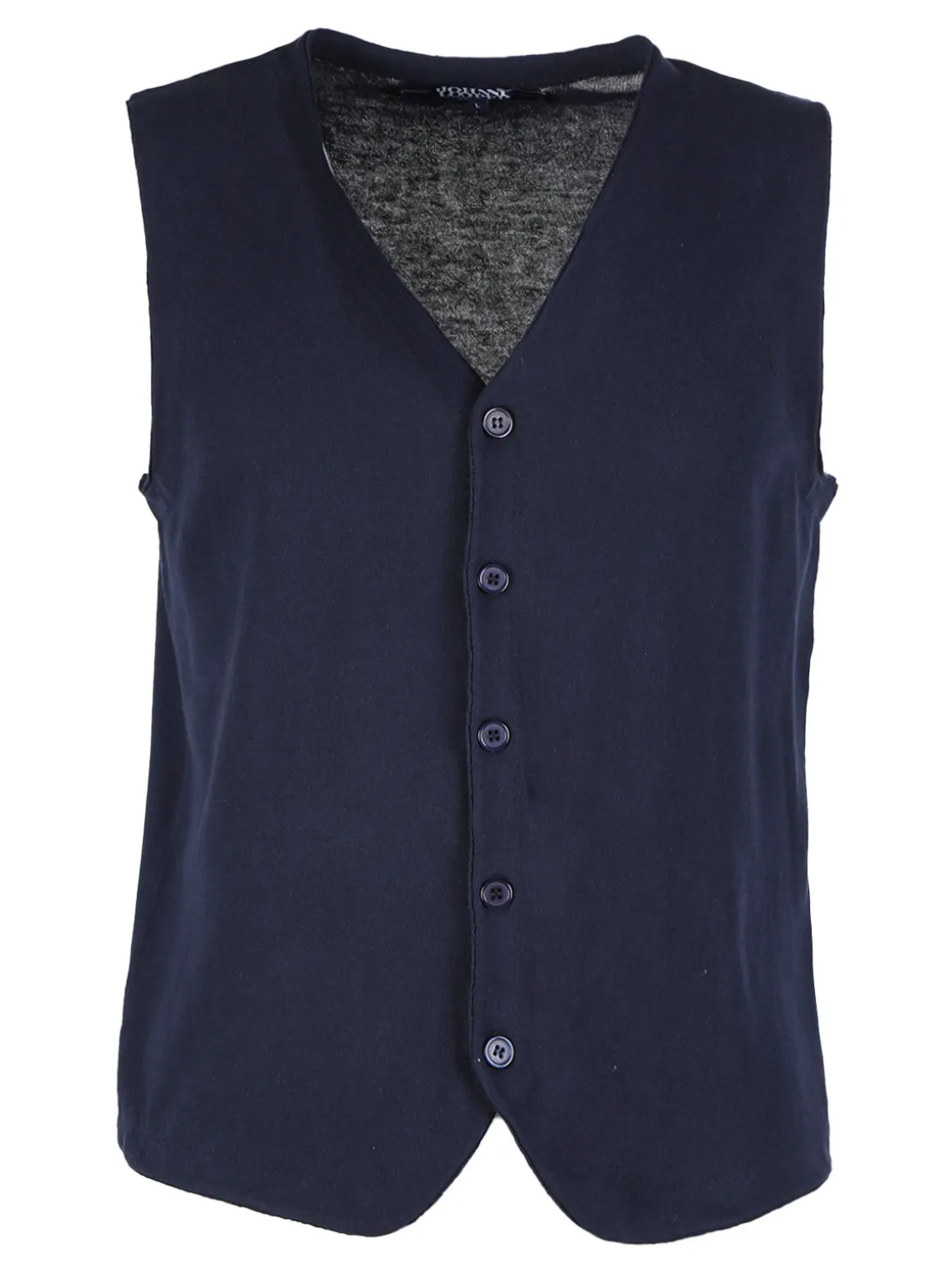 Johnny Looper Gilet da uomo in cotone con bottoni