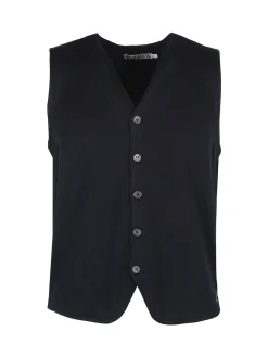 Johnny Looper Gilet in maglia da uomo con bottoni