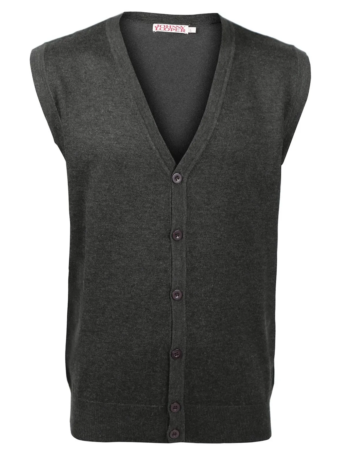 Johnny Looper Gilet uomo in maglia con bottoni