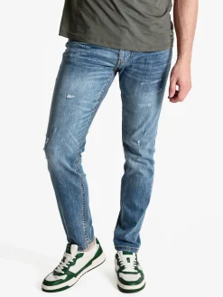 Johnny Looper Jeans da uomo slim fit con strappi
