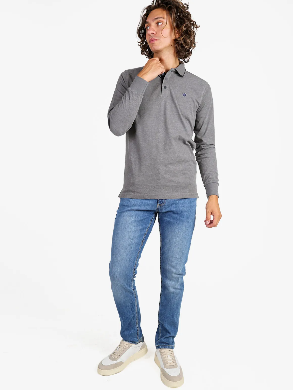 Johnny Looper Jeans da uomo slim fit a vita bassa - jeans