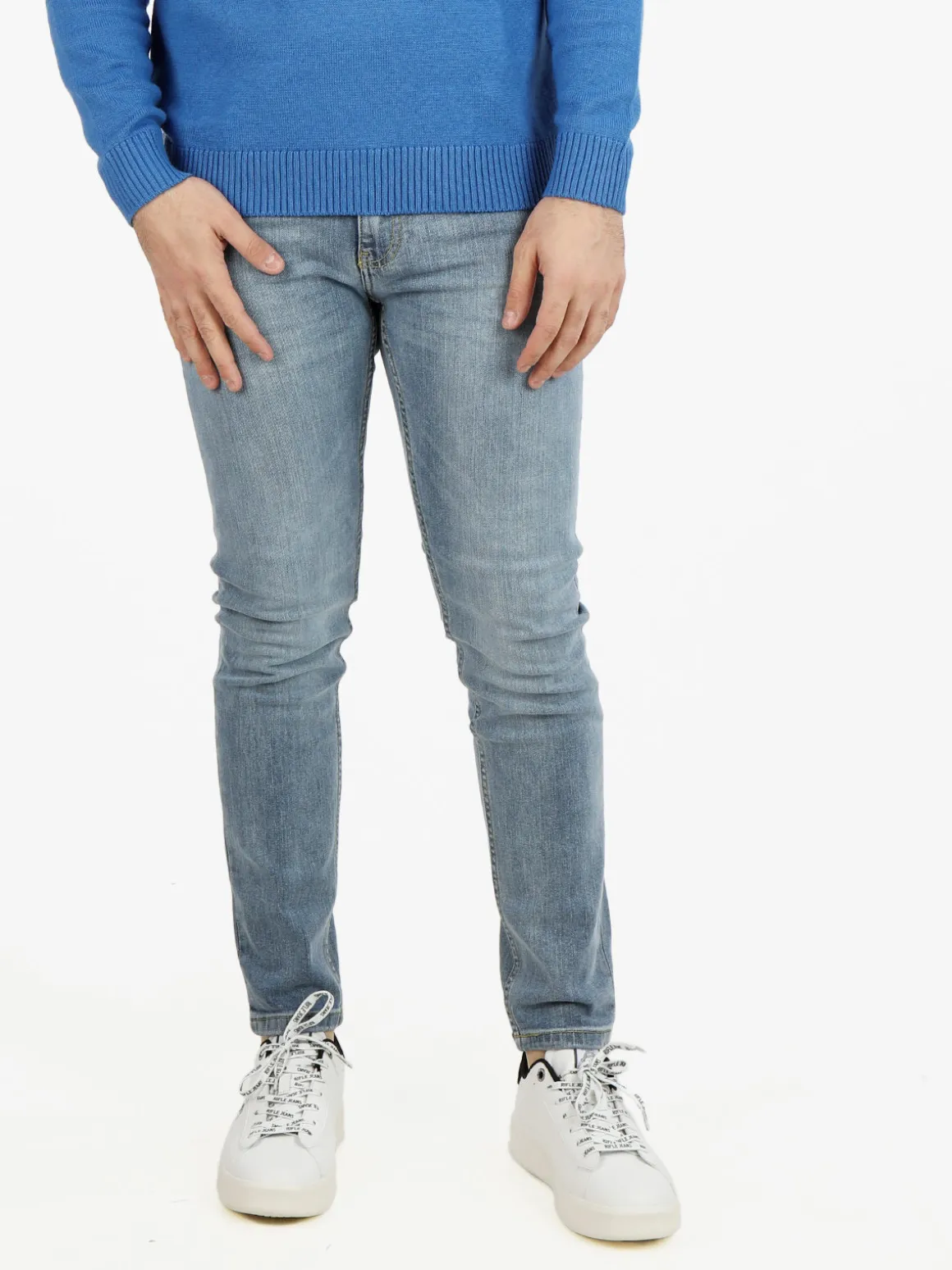 Johnny Looper Jeans uomo slim fit denim chiaro