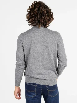 Johnny Looper Maglione dolcevita da uomo in misto lana - grigio
