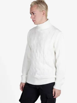 Johnny Looper Maglione dolcevita da uomo a trecce
