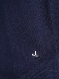 Johnny Looper Maglione dolcevita da uomo in misto lana - blu scuro