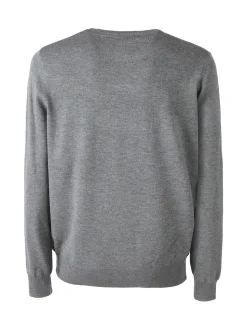 Johnny Looper Maglione girocollo da uomo in misto lana - grigio scuro