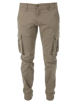 Johnny Looper Pantaloni cargo da uomo slim fit in cotone - sabbia