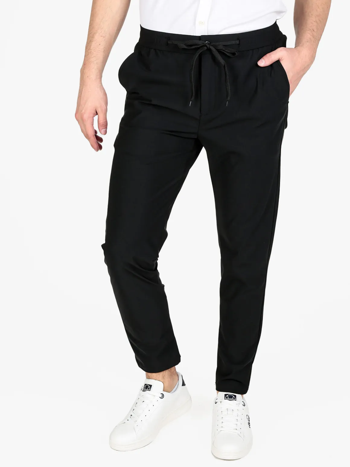 Johnny Looper Pantaloni casual da uomo con coulisse in tessuto tecnico