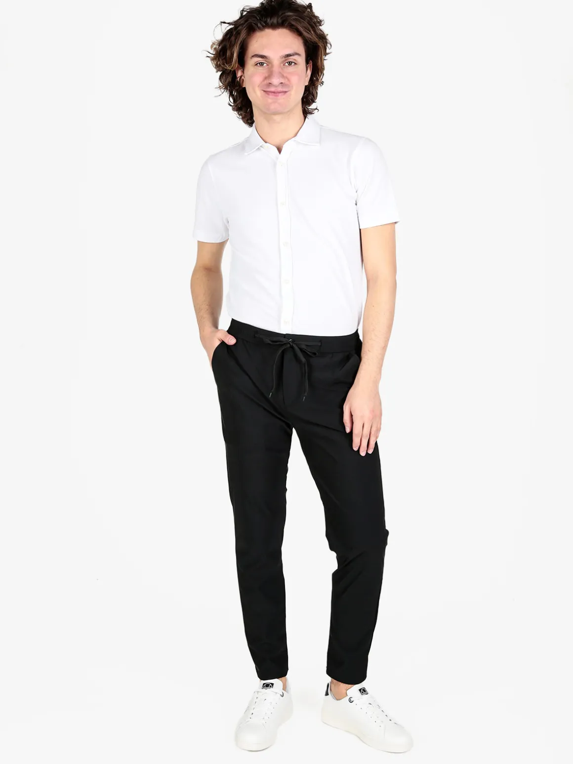 Johnny Looper Pantaloni casual da uomo con coulisse in tessuto tecnico