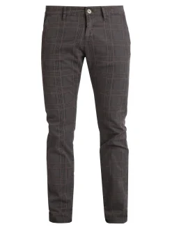 Johnny Looper Pantaloni da uomo slim fit a quadri