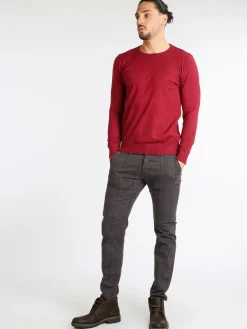 Johnny Looper Pantaloni da uomo slim fit a quadri