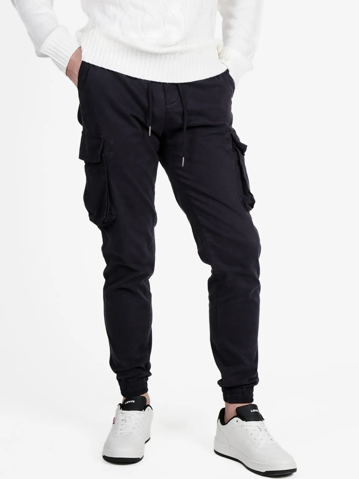 Johnny Looper Pantaloni da uomo con tasconi laterali e coulisse