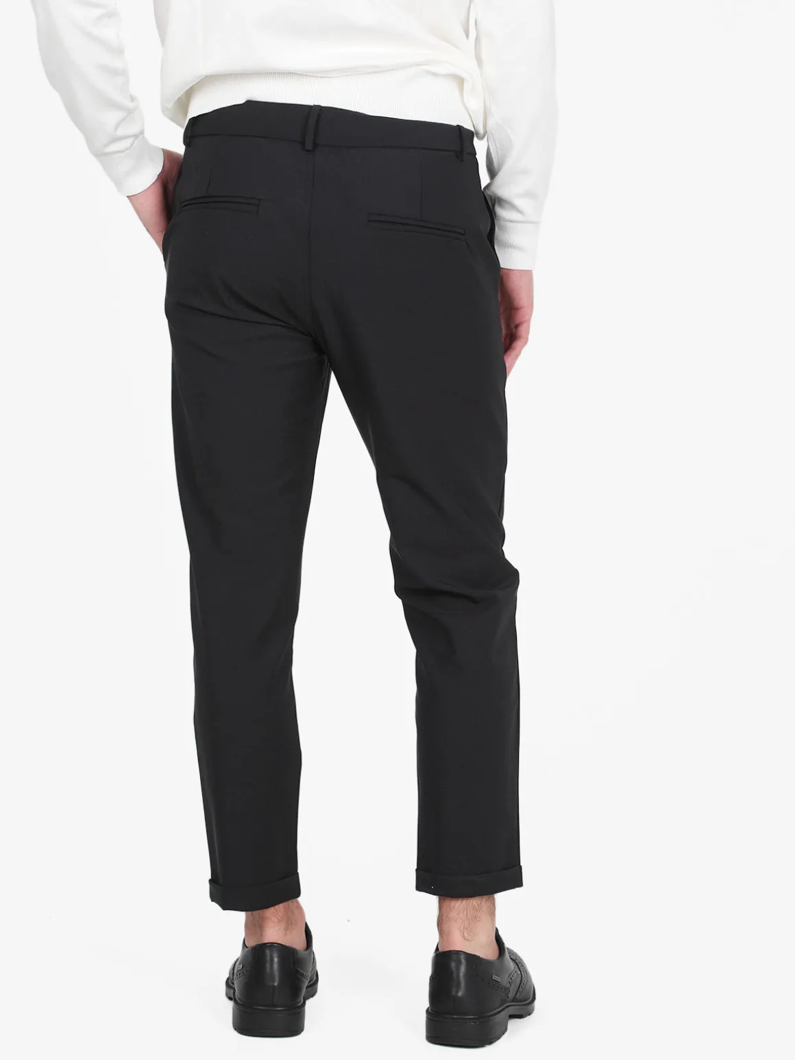 Johnny Looper Pantaloni da uomo in tessuto tecnico con risvolto