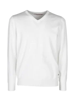 Johnny Looper Pullover da uomo in maglia con scollo a V