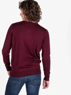 Johnny Looper Pullover da uomo in maglia con scollo a V