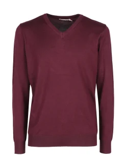 Johnny Looper Pullover da uomo in maglia con scollo a V