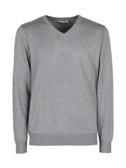 Johnny Looper Pullover da uomo in maglia con scollo a V