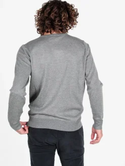 Johnny Looper Pullover da uomo in maglia con scollo a V