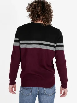 Johnny Looper Pullover girocollo da uomo a costine