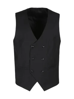 Jonny Wolf Gilet elegante da uomo con bottoni a doppiopetto