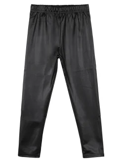 Joy Leggings in ecopelle da bambina felpati