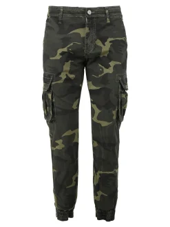 J.Sette Pantaloni mimetici da uomo con polsini e zip