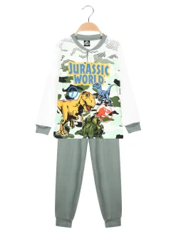Jurassic World Pigiama lungo in caldo cotone da bambino con stampe