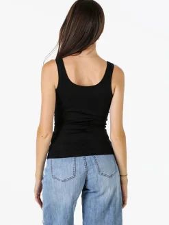 Just West Top girocollo da donna a spalla stretta - nero