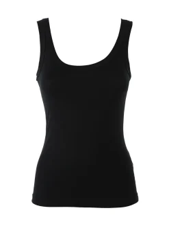 Just West Top girocollo da donna a spalla stretta - nero