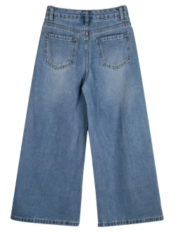 J Y Jeans baggy da bambina con strappi e strass - jeans
